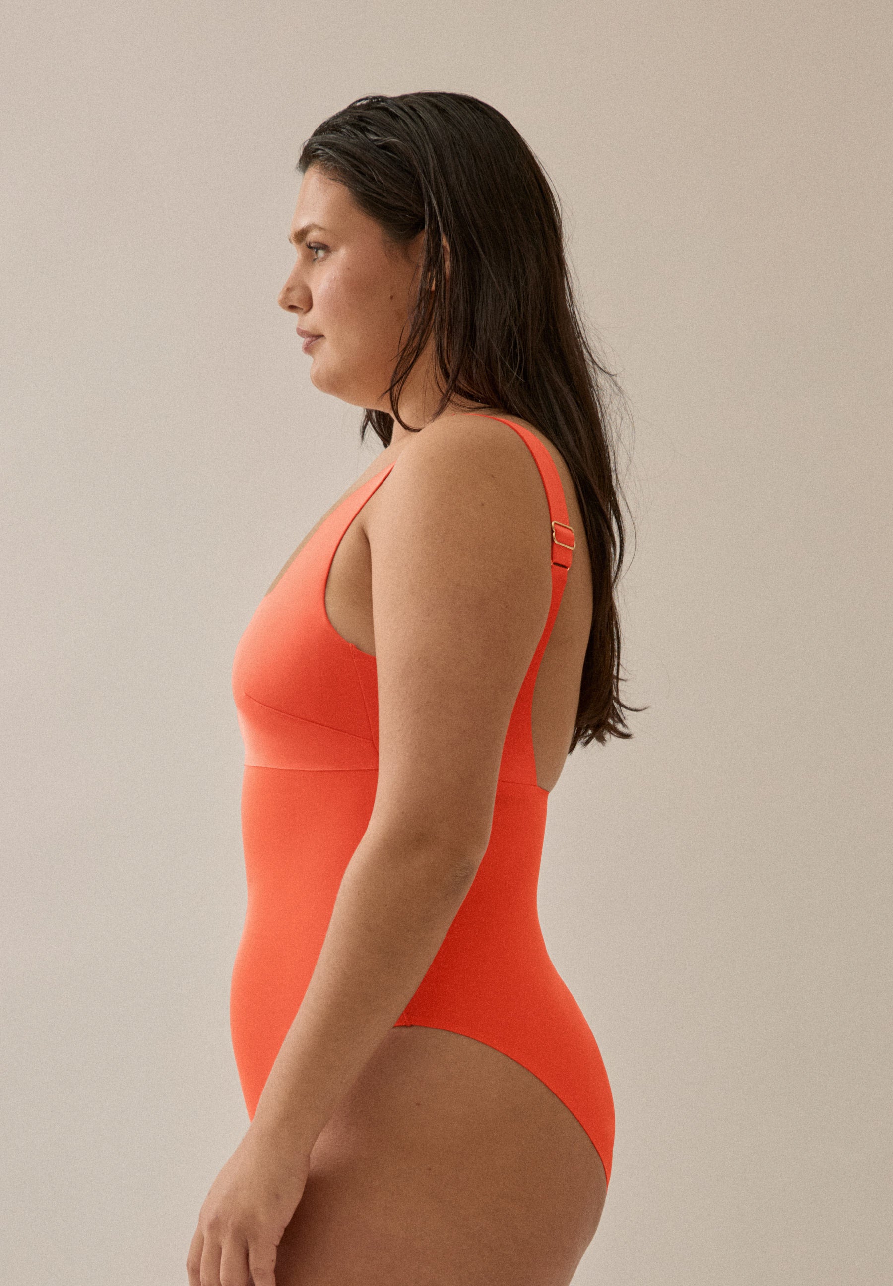 Swimsuit with Padded Cups and Clean-Cut Straps - Grenadine