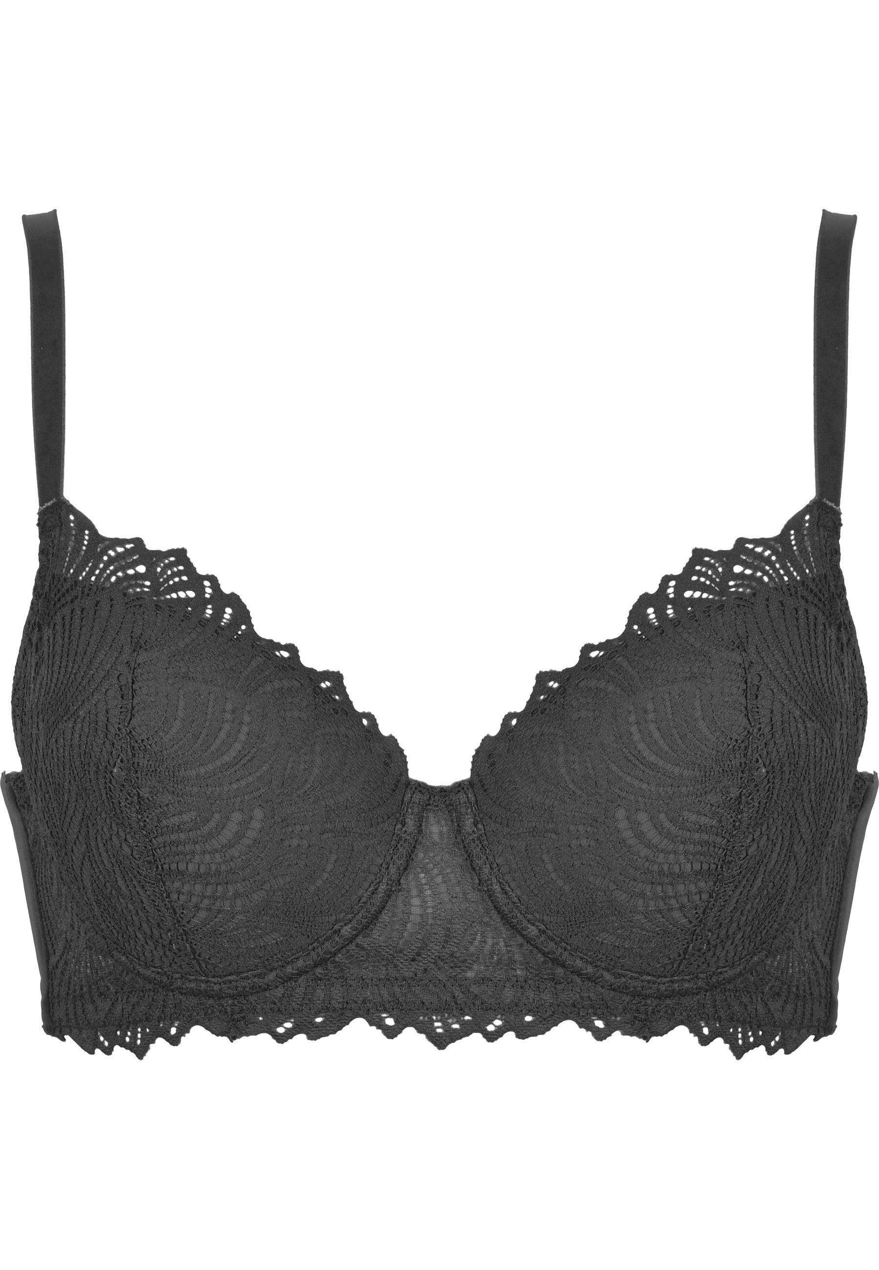 Underwired bra with lace - Black