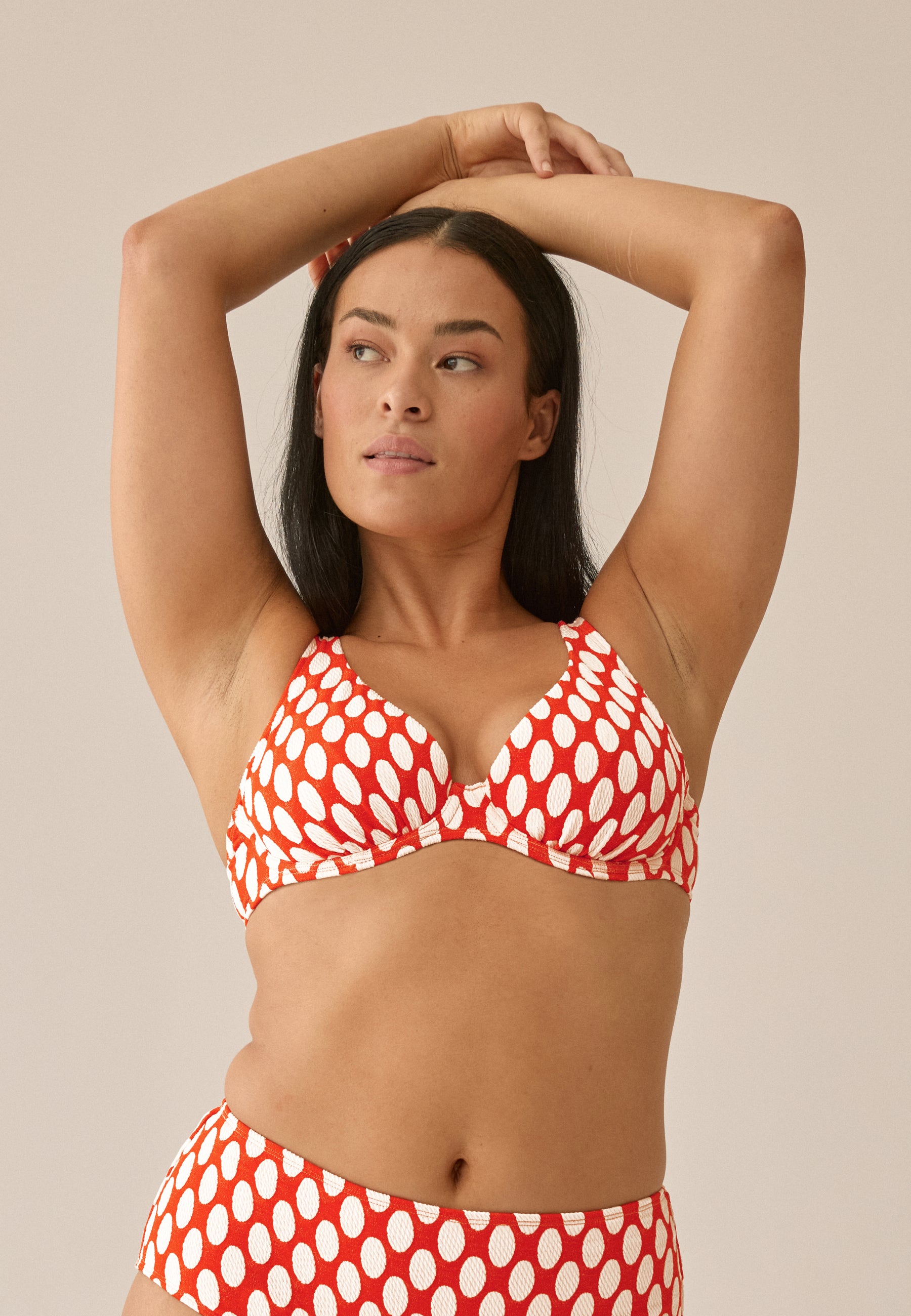 Underwired Bikini Top in Polka Dot Design - Grenadine-Polka