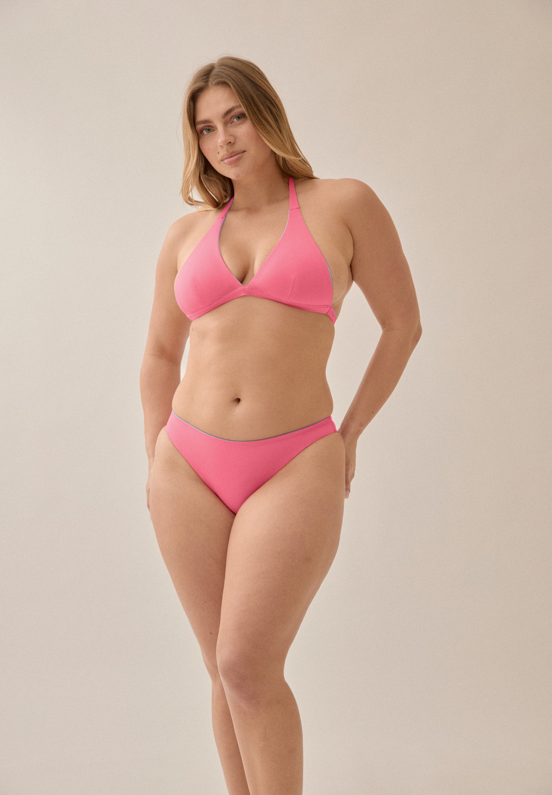 Top de bikini reversible para atar – Azul Cielo