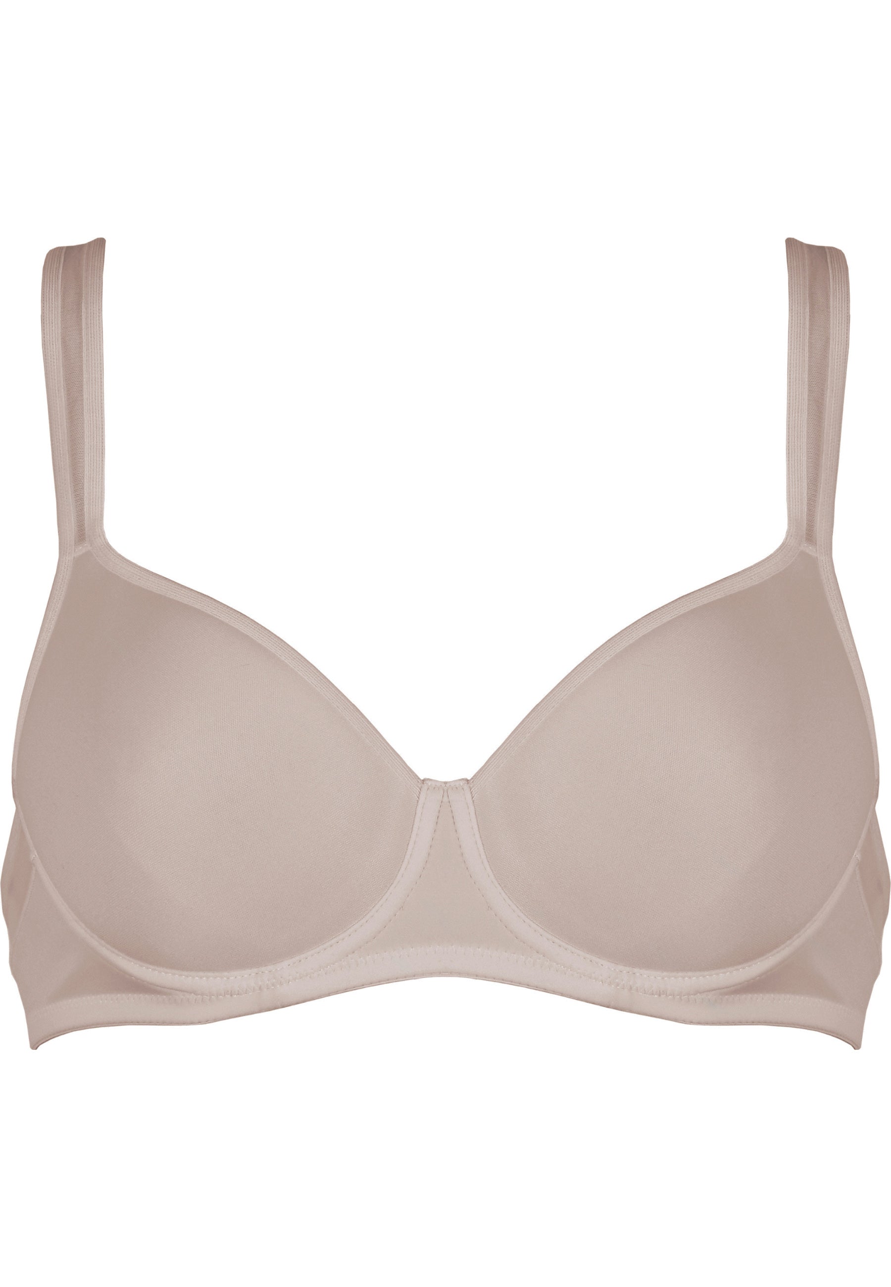 Spacer Underwire Bra with Mesh Detail - Light Beige