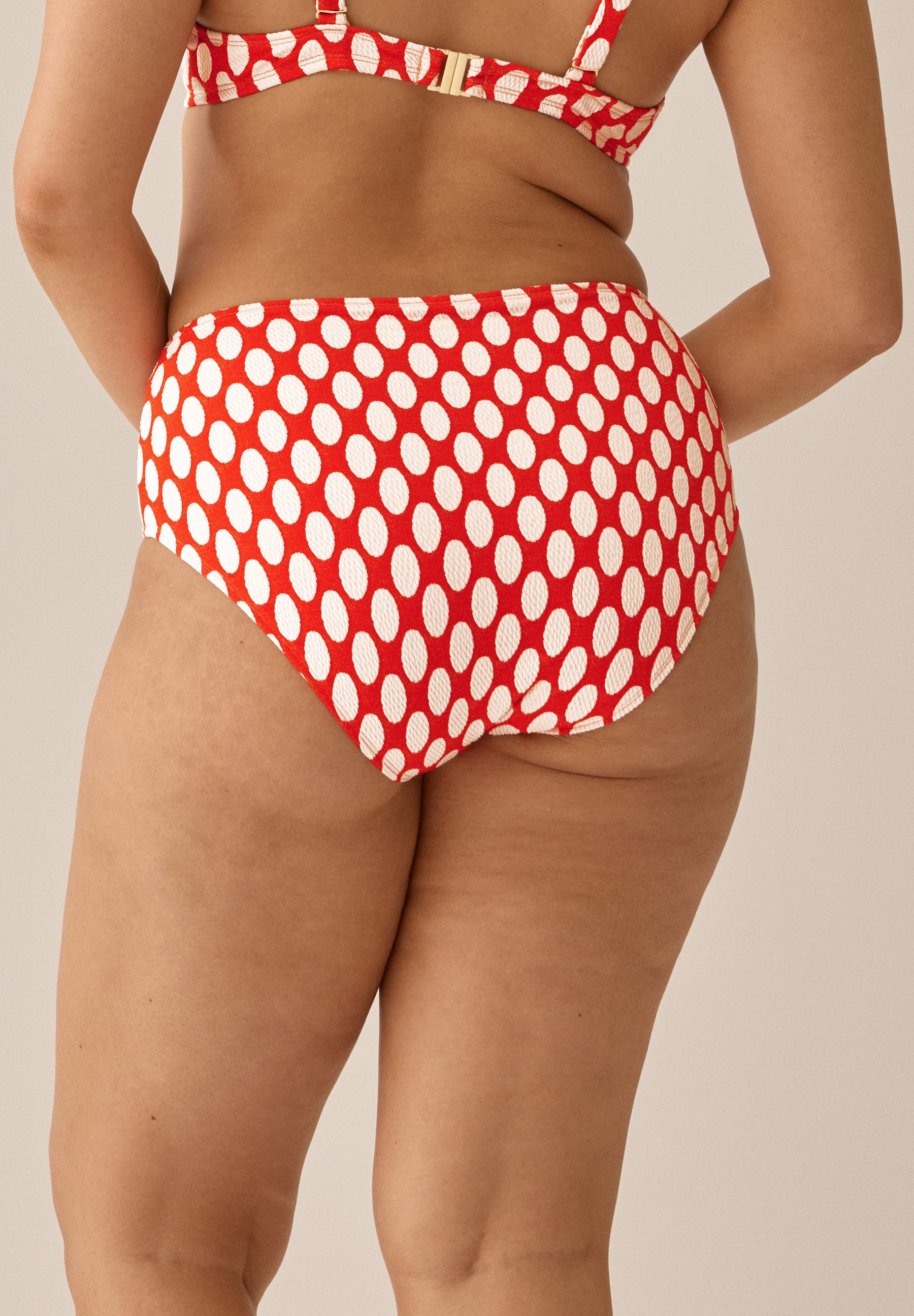 High Waist Bikinihose in Pünktchen Optik - Grenadine-Polka