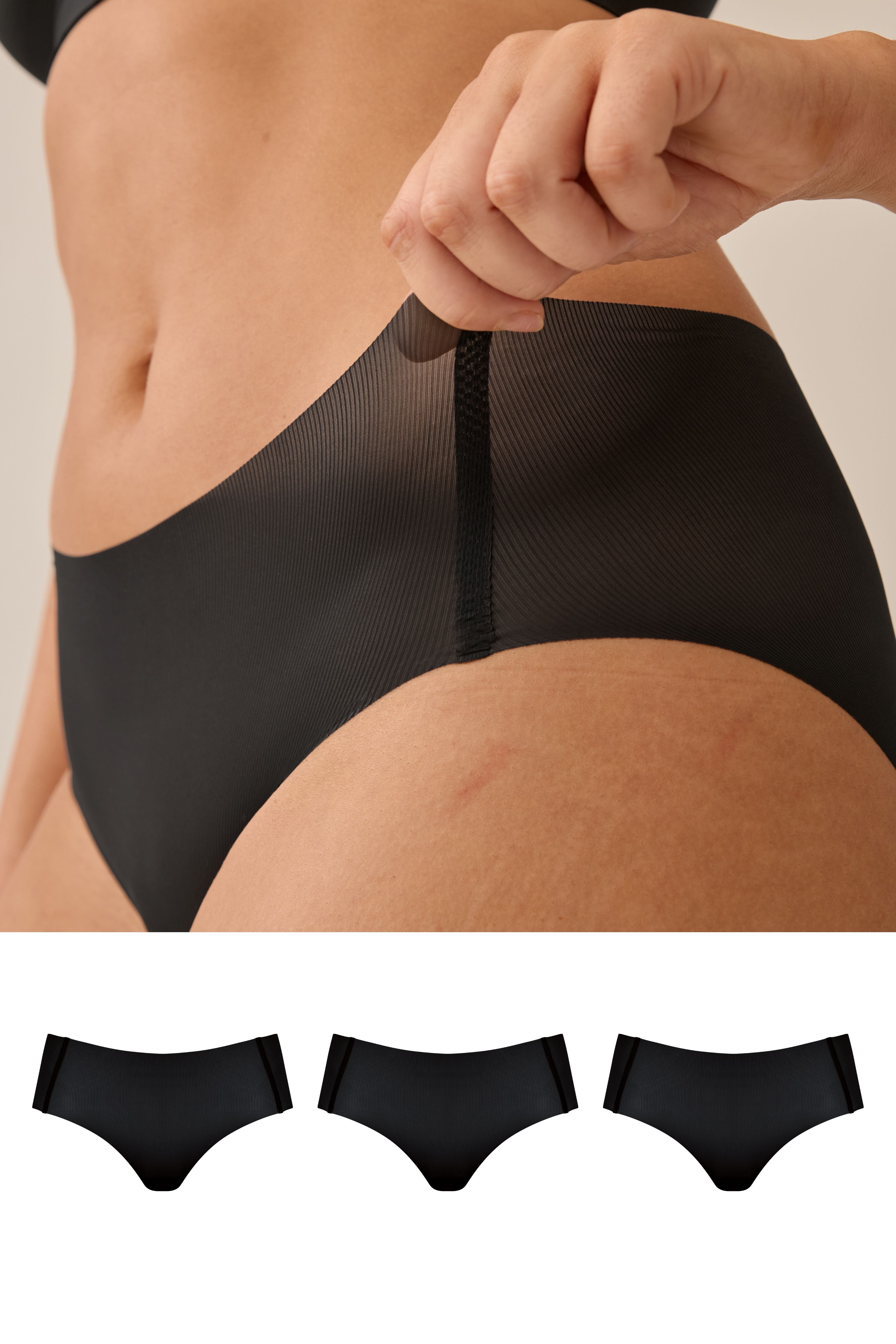 One Size Panty Set - Schwarz