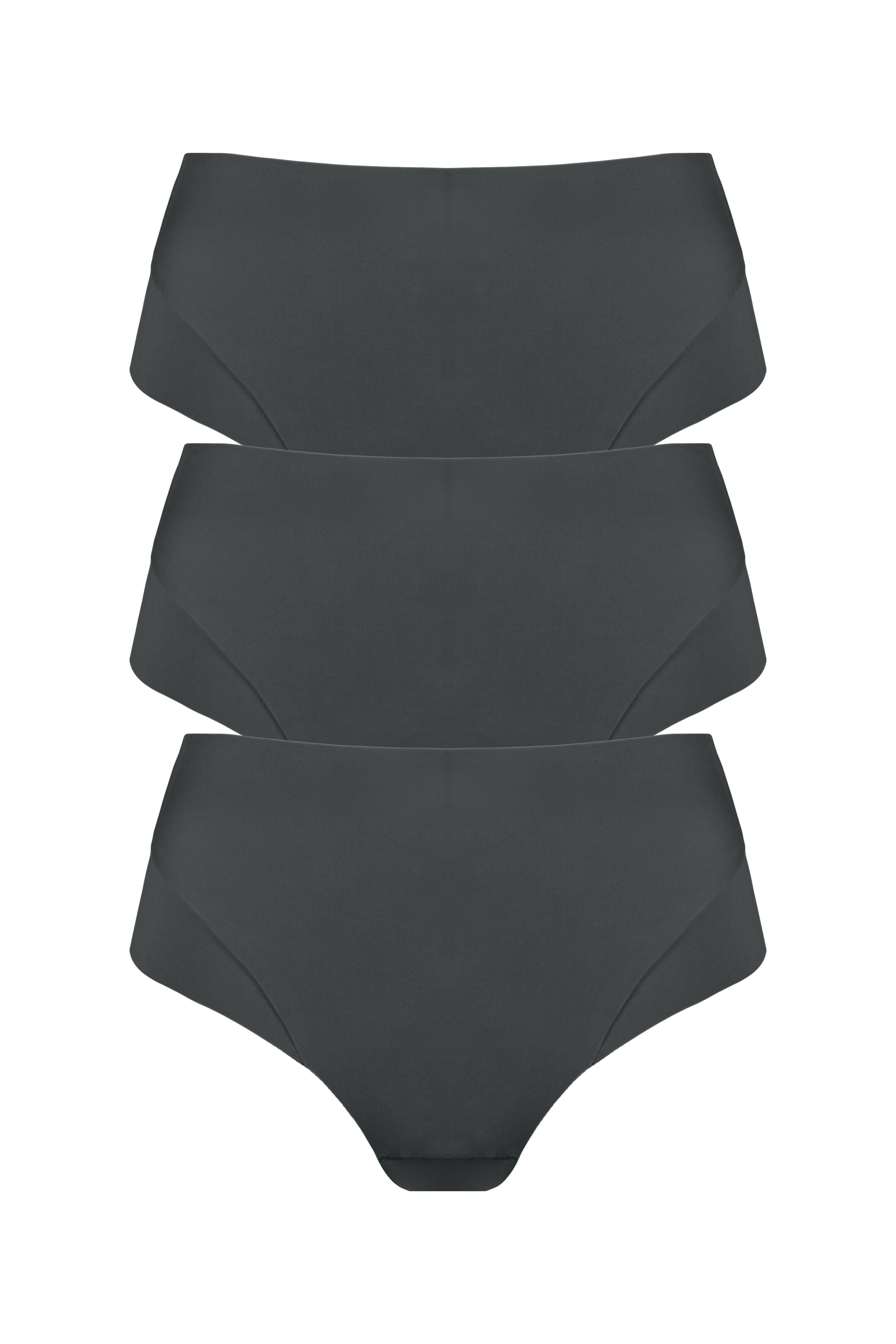 High Waist Slip mit leichtem Shape-Effekt Set - Schwarz