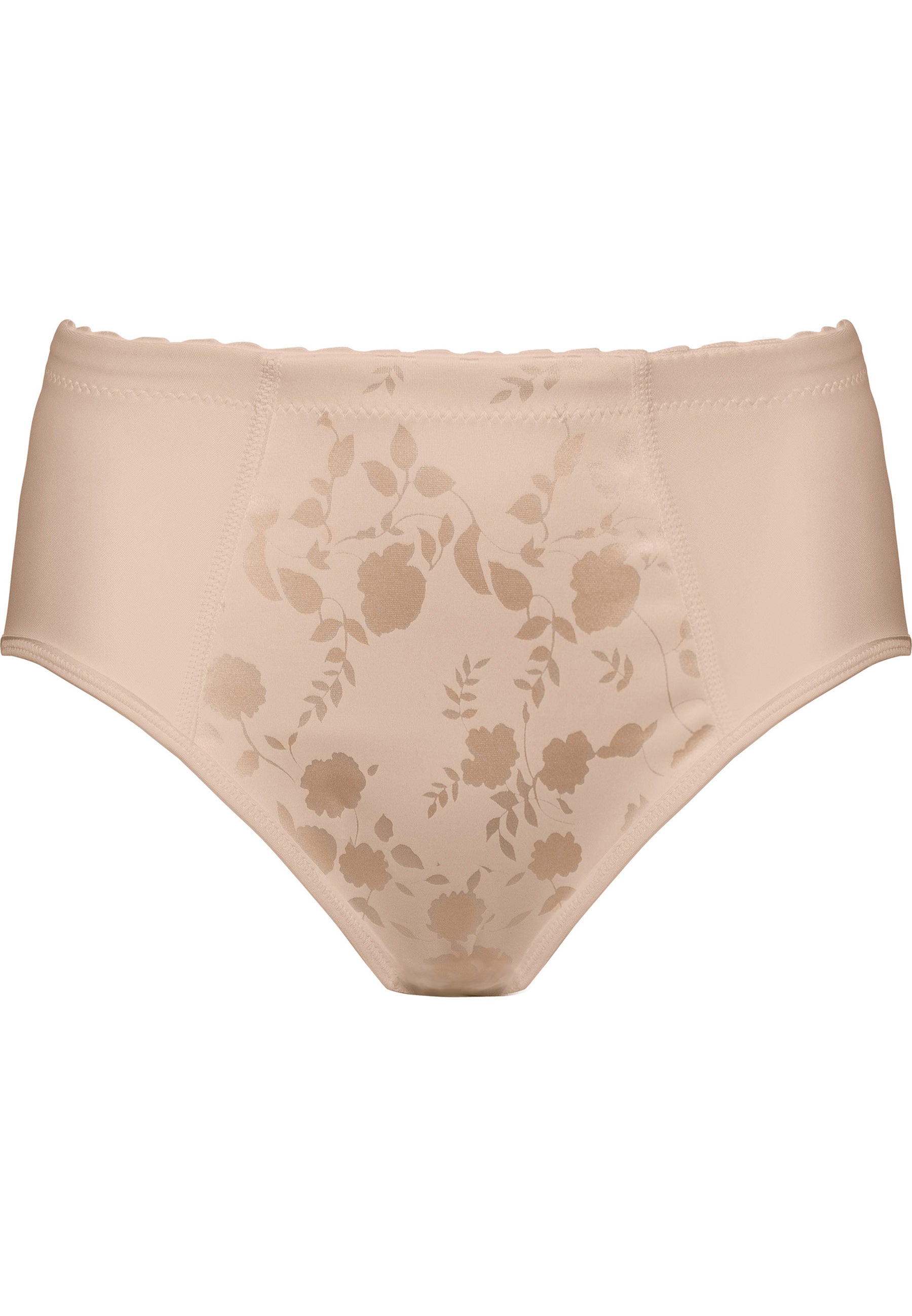 Minimizer Slip with a Floral Pattern - Light Beige