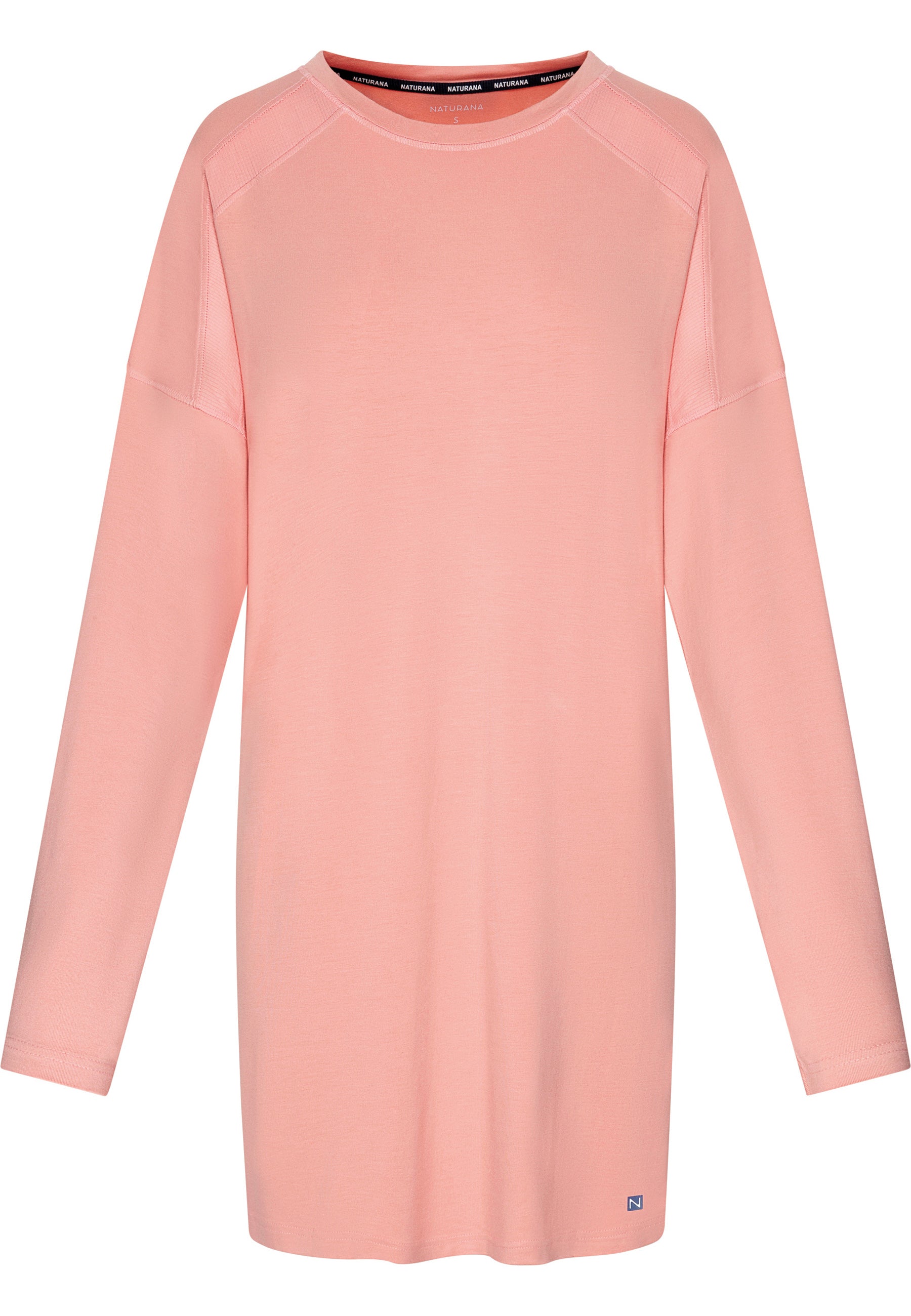 Langarm Bigshirt mit Mesh-Einsatz - Pink Rose