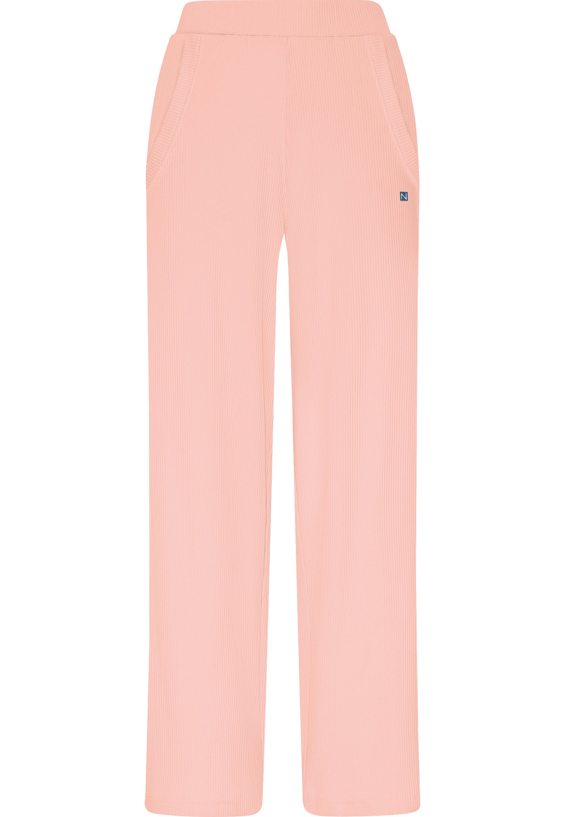 Ribbed long trousers - Pink rose