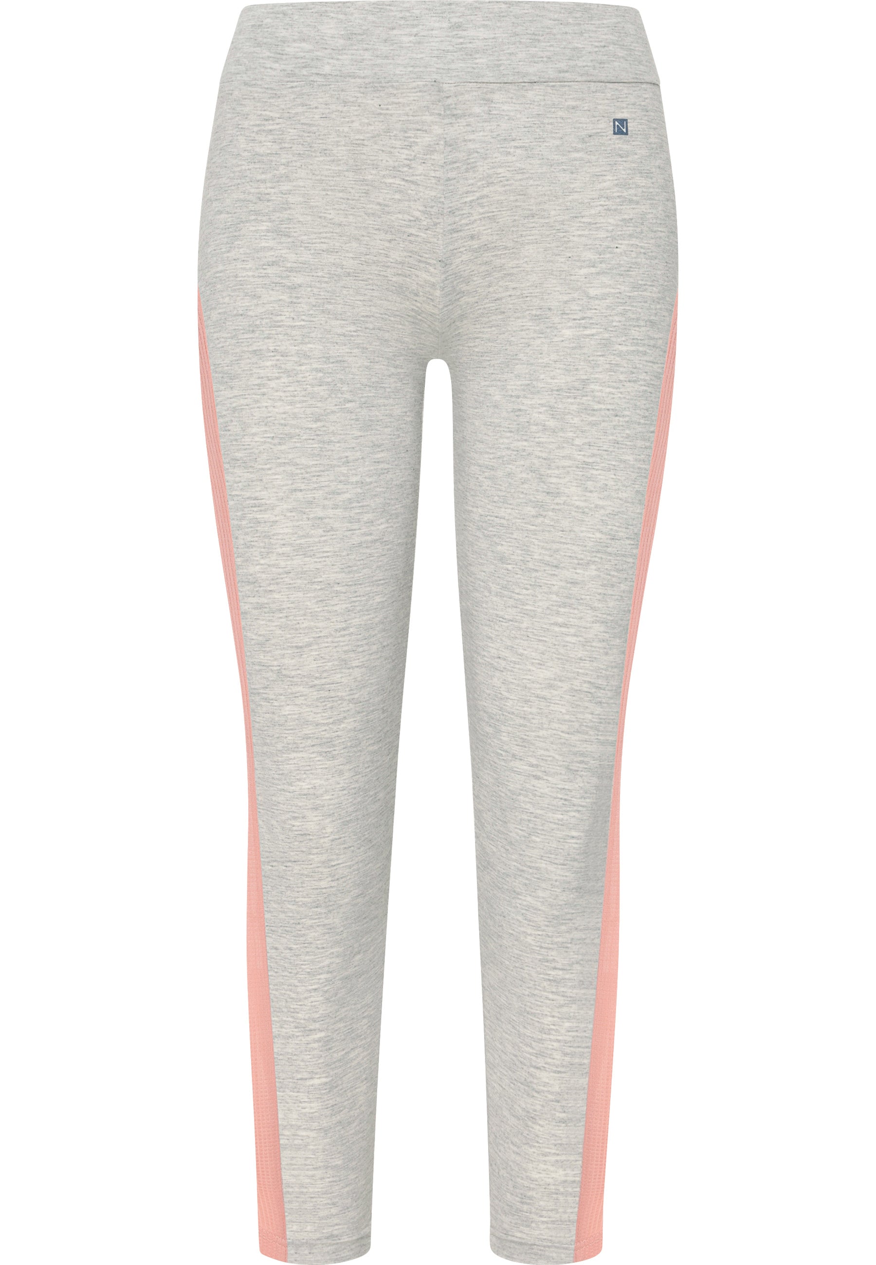 Leggings mit Mesh-Einsatz - Grau Melange