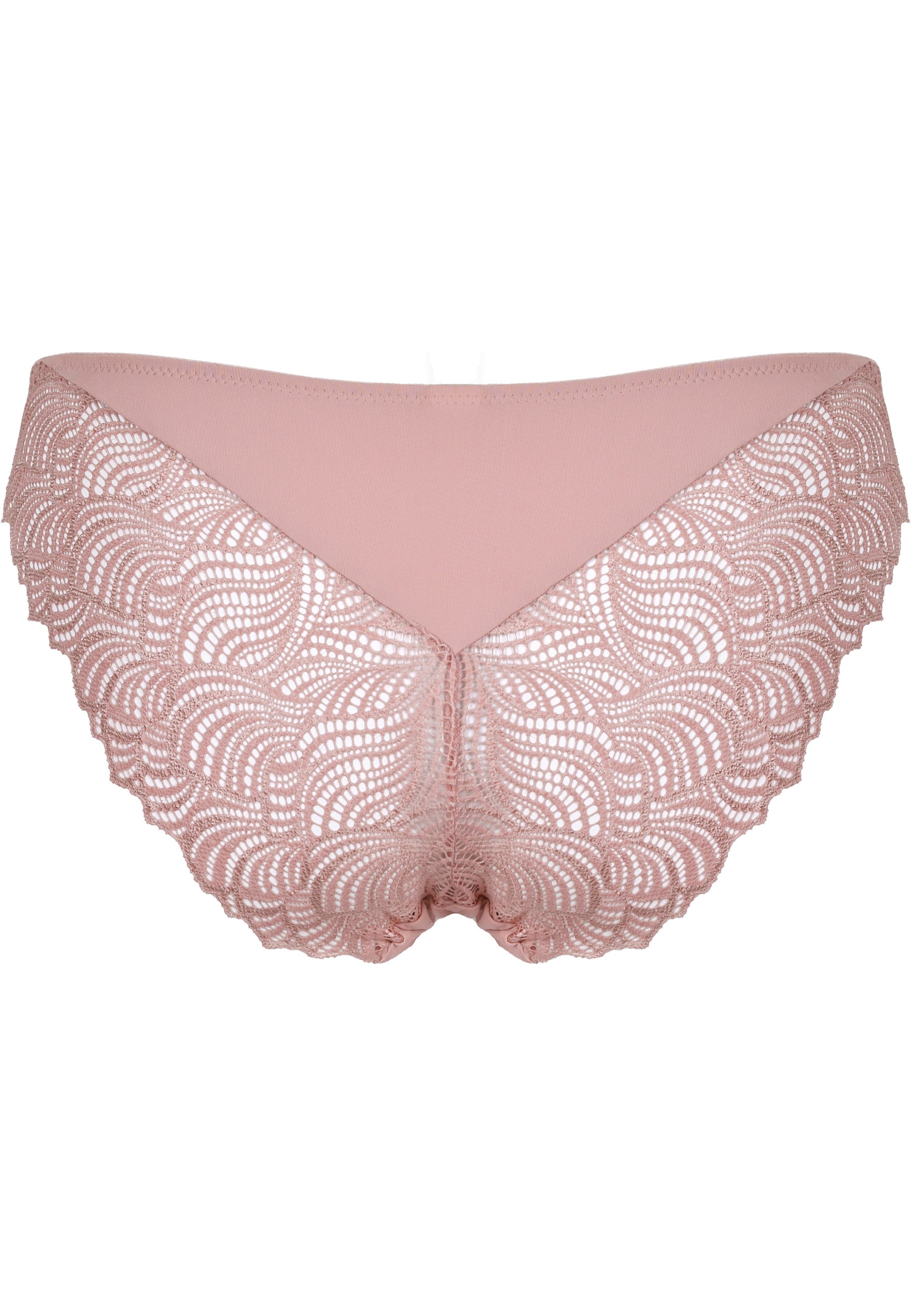 Briefs with Lace Details - Pink Rose