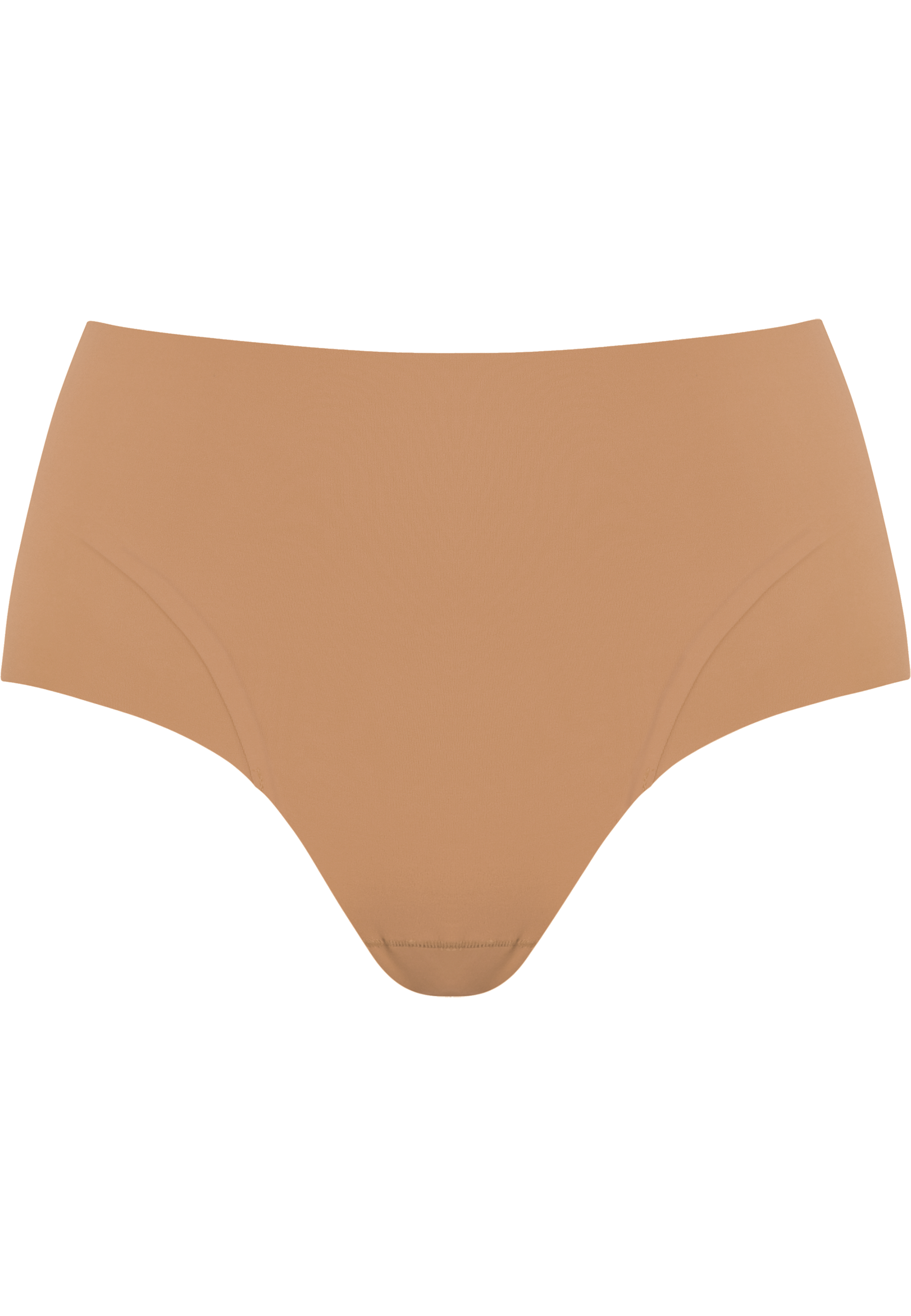 High waist briefs with a slight shaping effect - Caramel