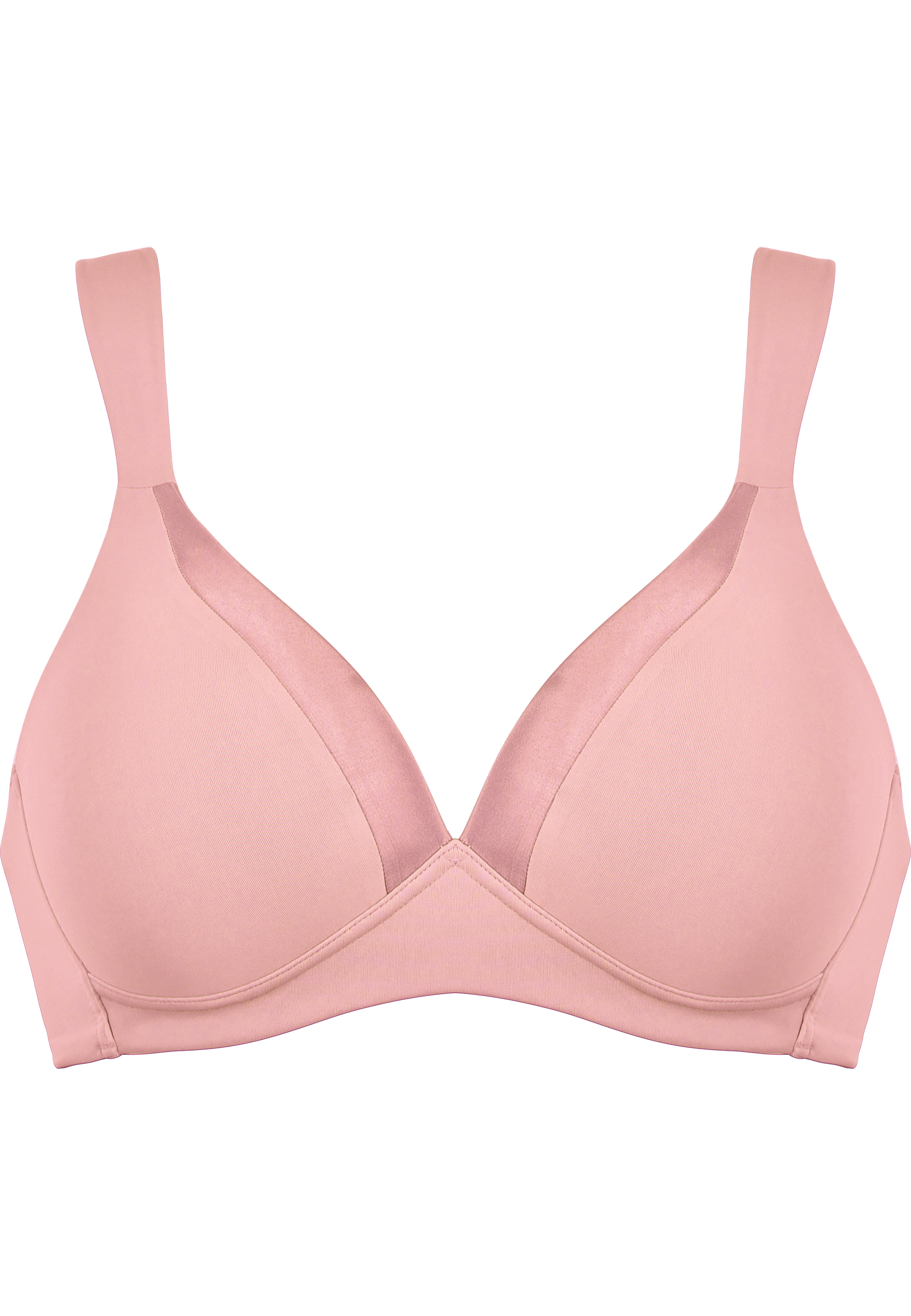 Bügelloser BH mit Schale und Glanzband - Pink Rose