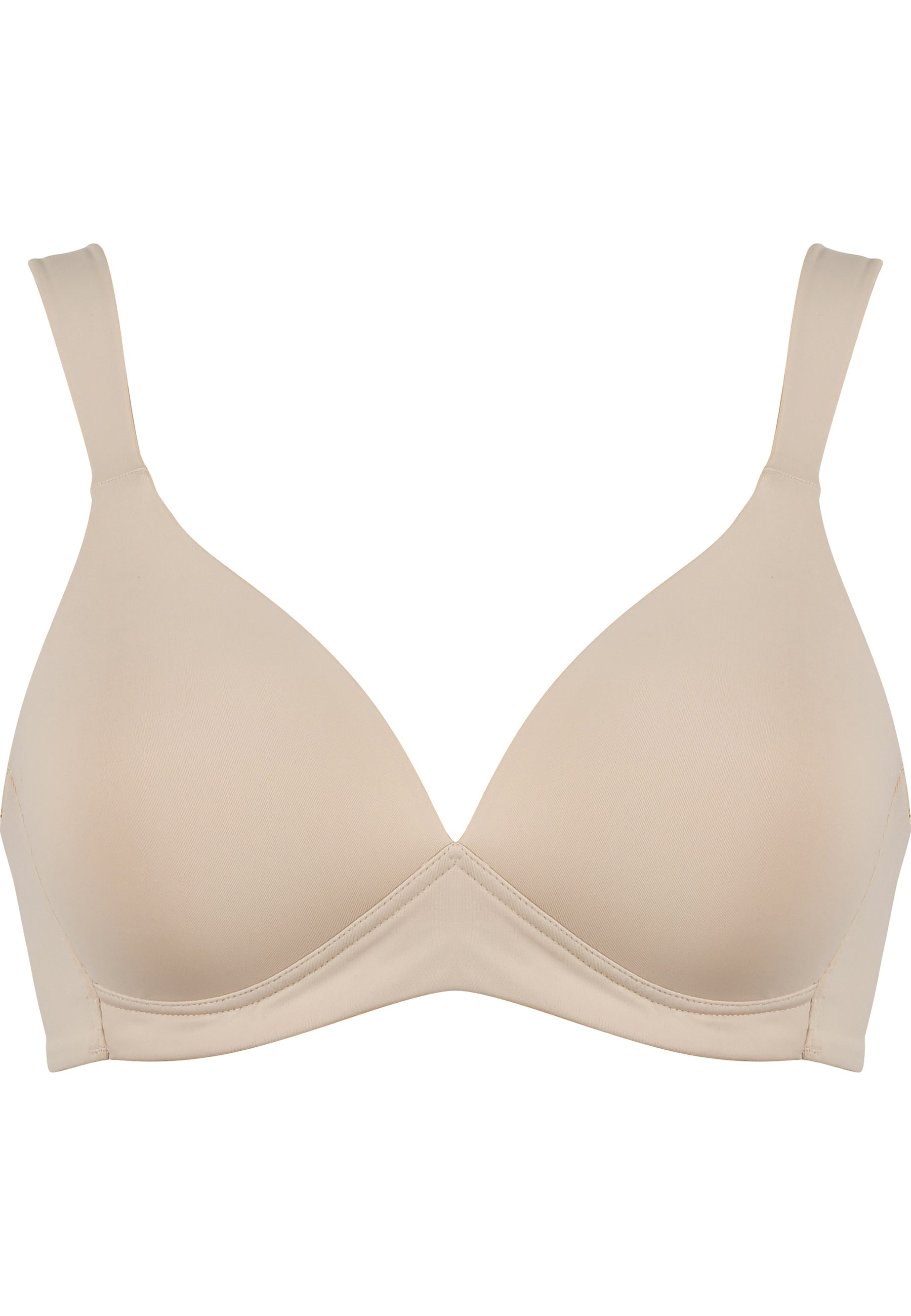 Wire-free Soft Bra with Padding - Light Beige