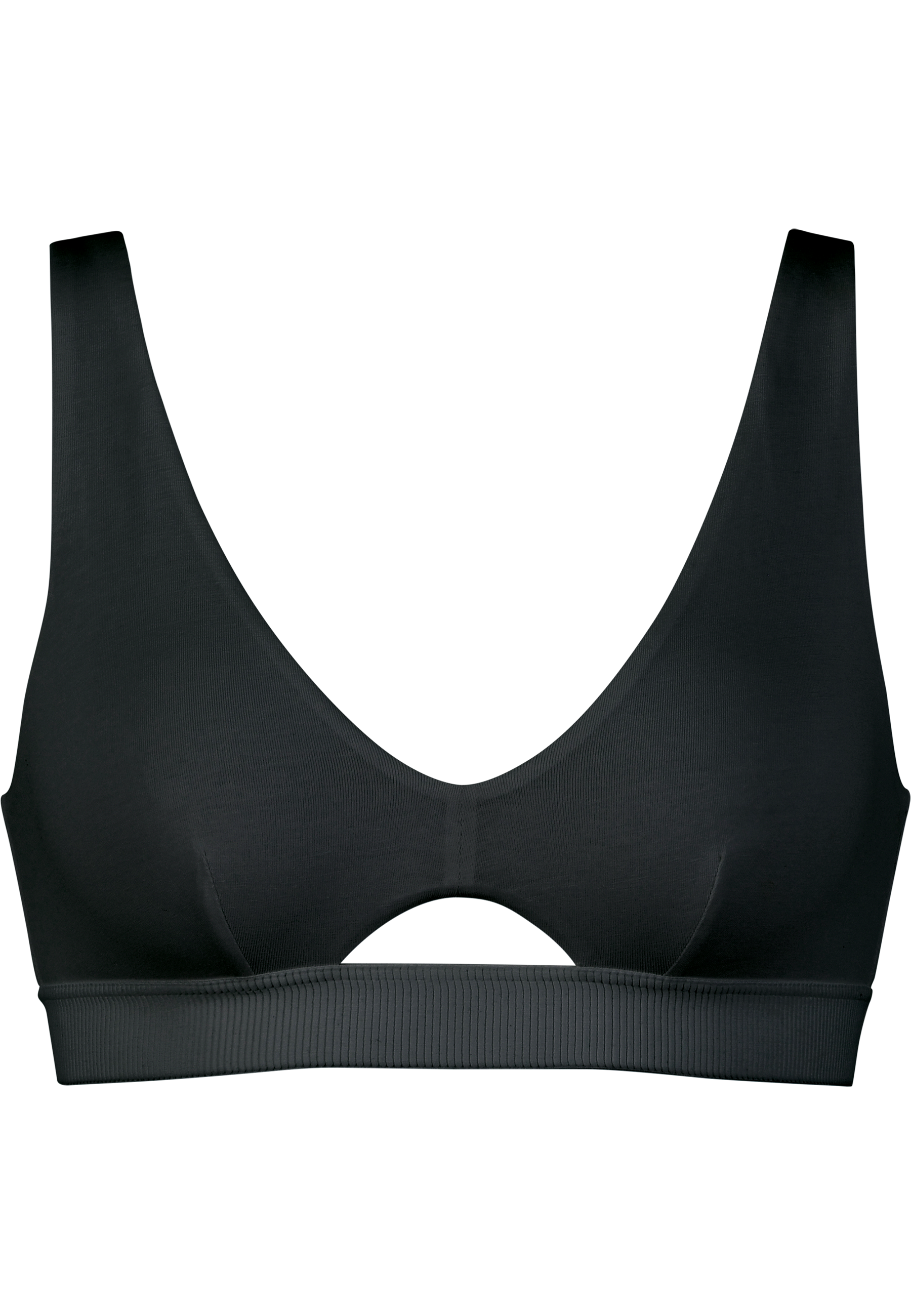 Soft Wireless Bra in GOTS‑Certified cotton – Black