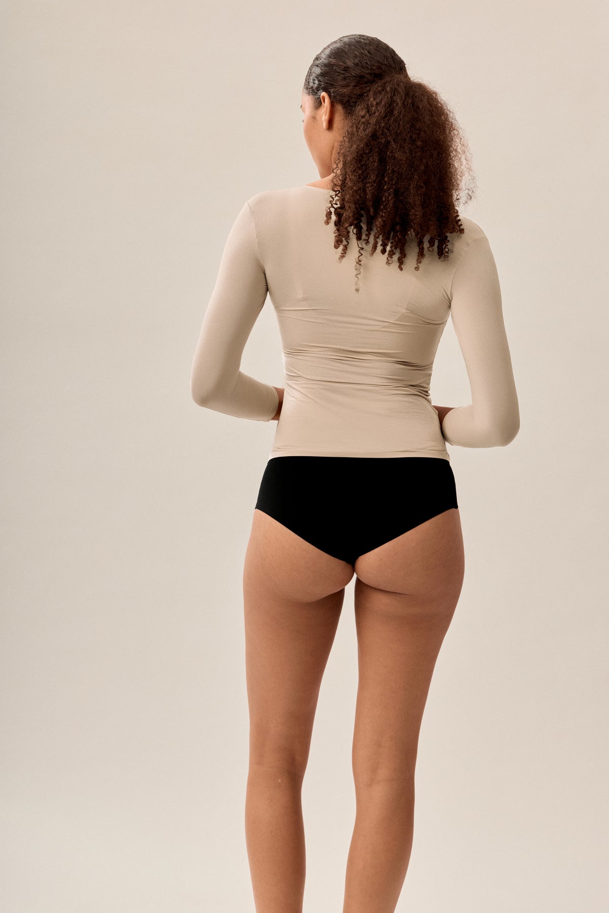 Baselayer Langarm Shirt  - Light Beige