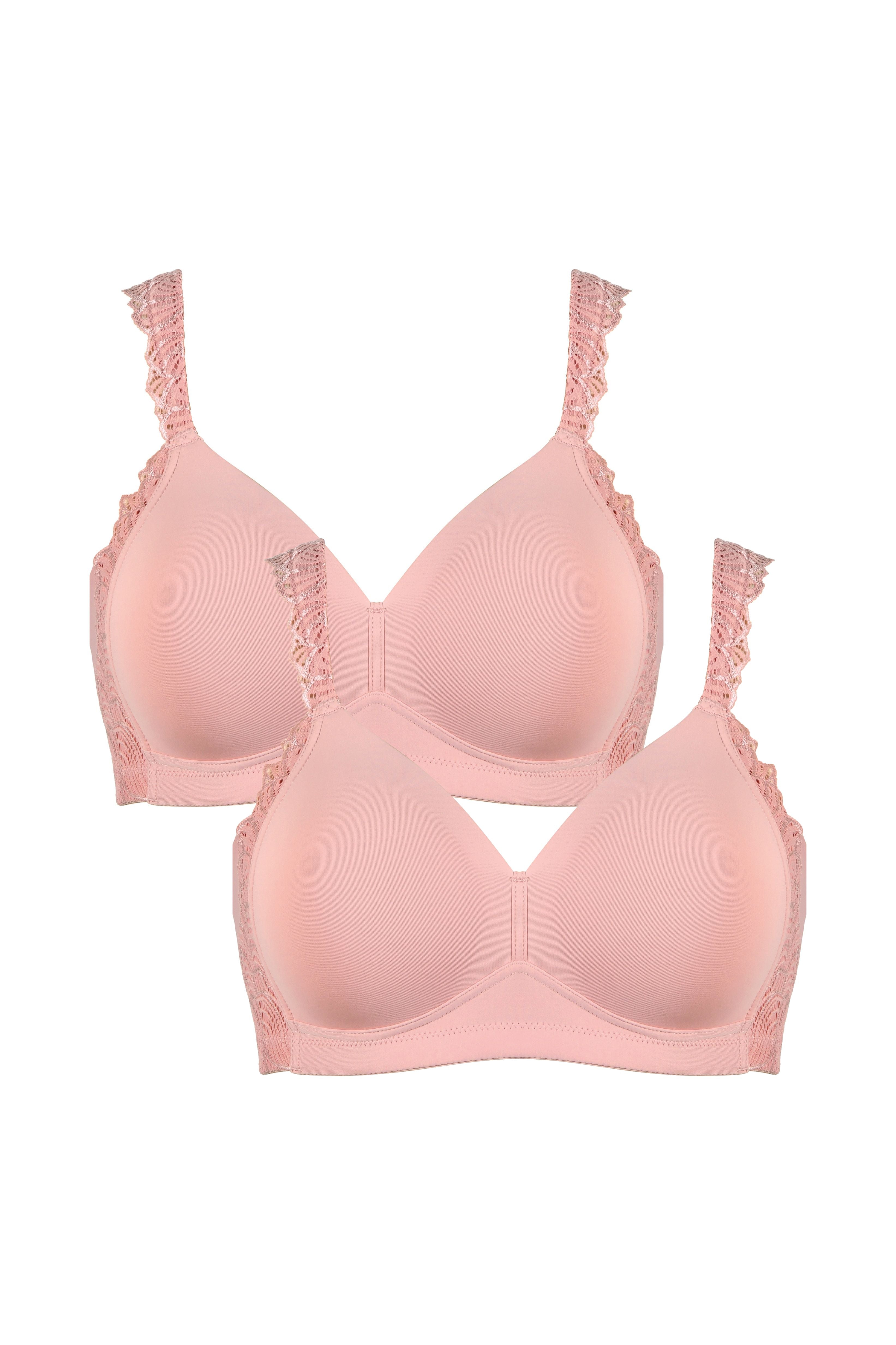 Soft-BH mit Side Smoother Effekt und Spitze Set - Pink Rose