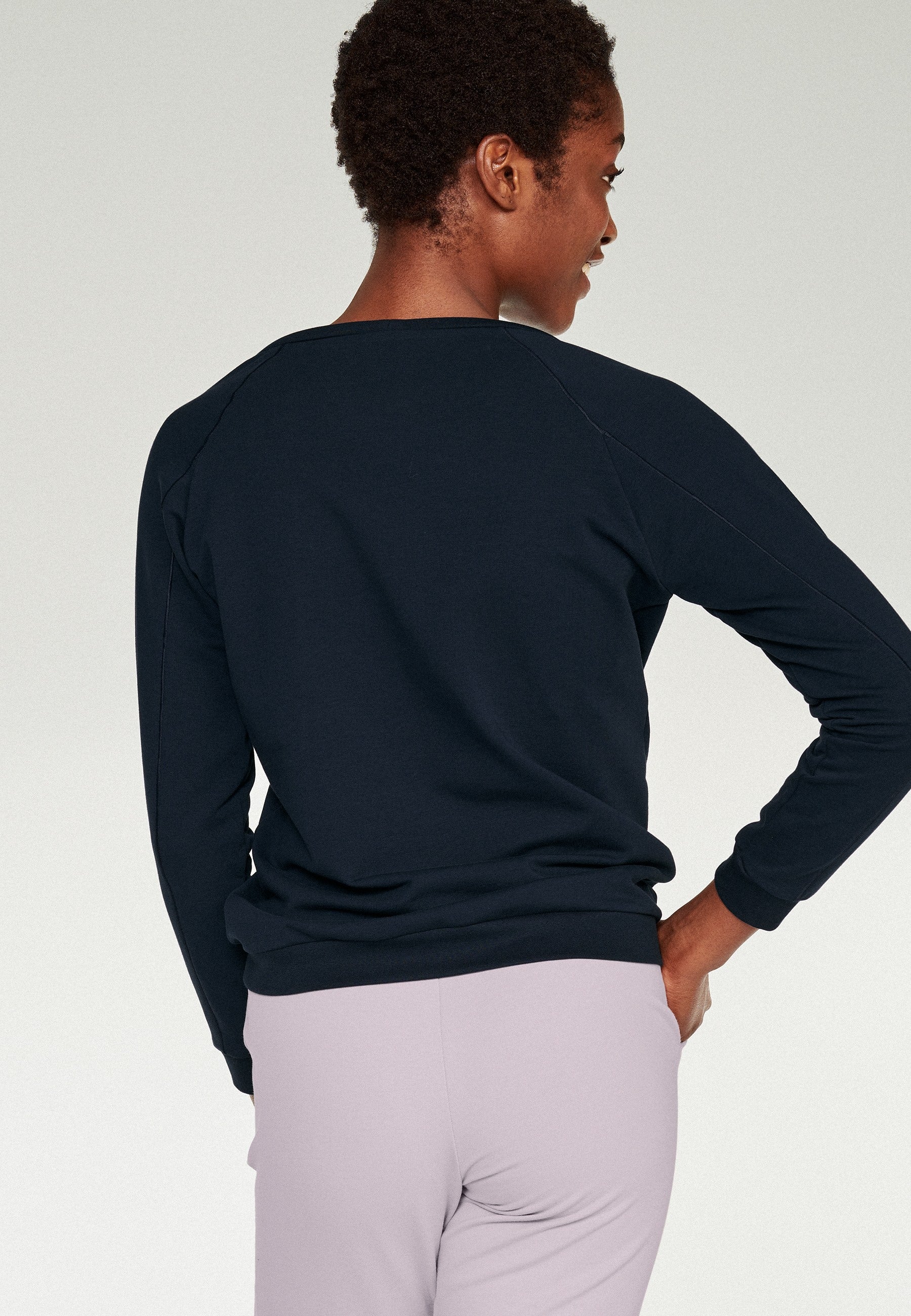 Long Sleeve Sweater Shirt - Dark Blue