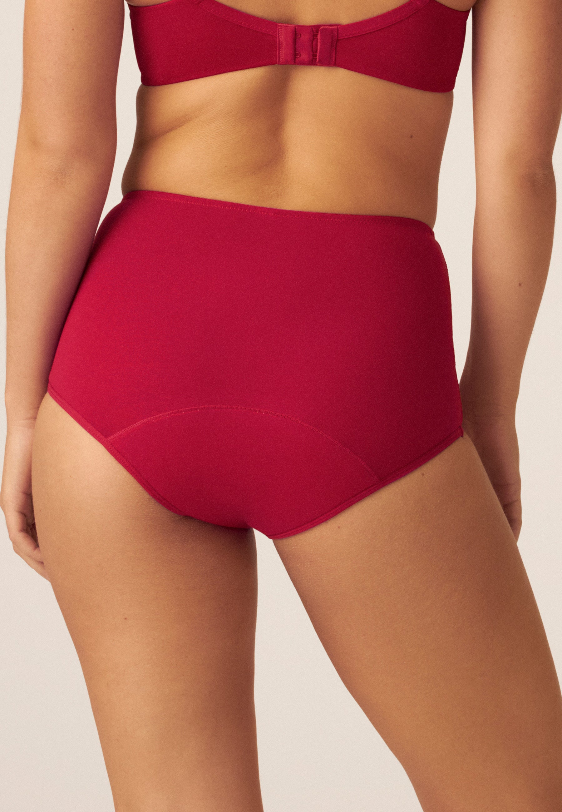 Period High Waist Briefs - Cassis