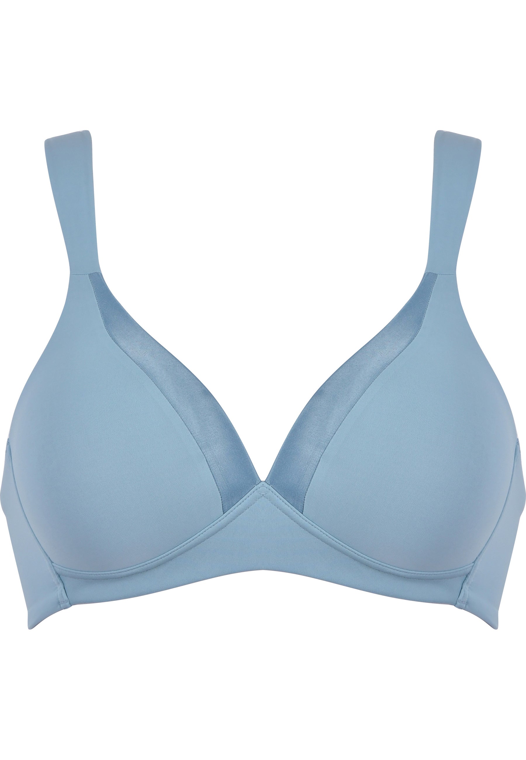 Non-Wired Bra with Cup and Shiny Band - Matcha Sorbet