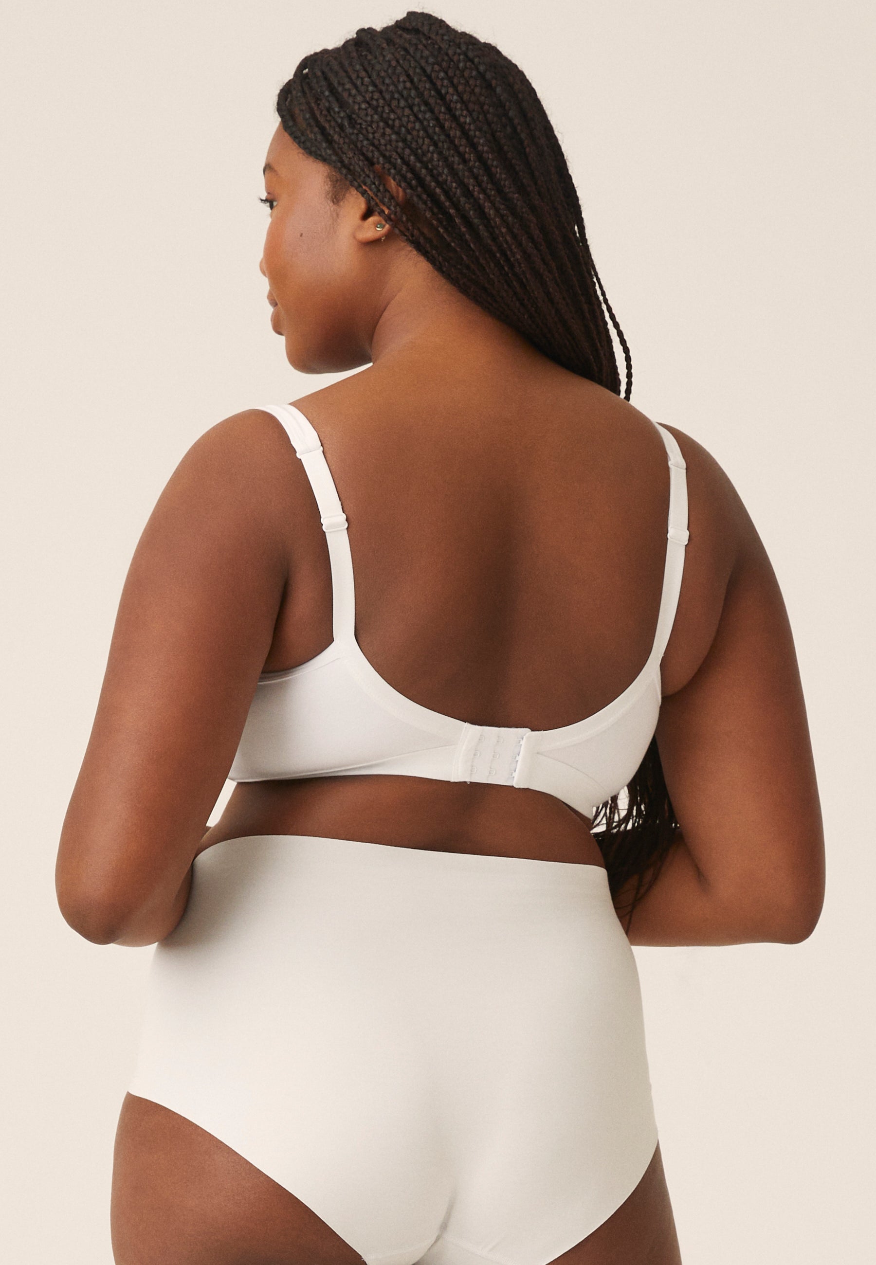 Cotton Nursing Bra - White