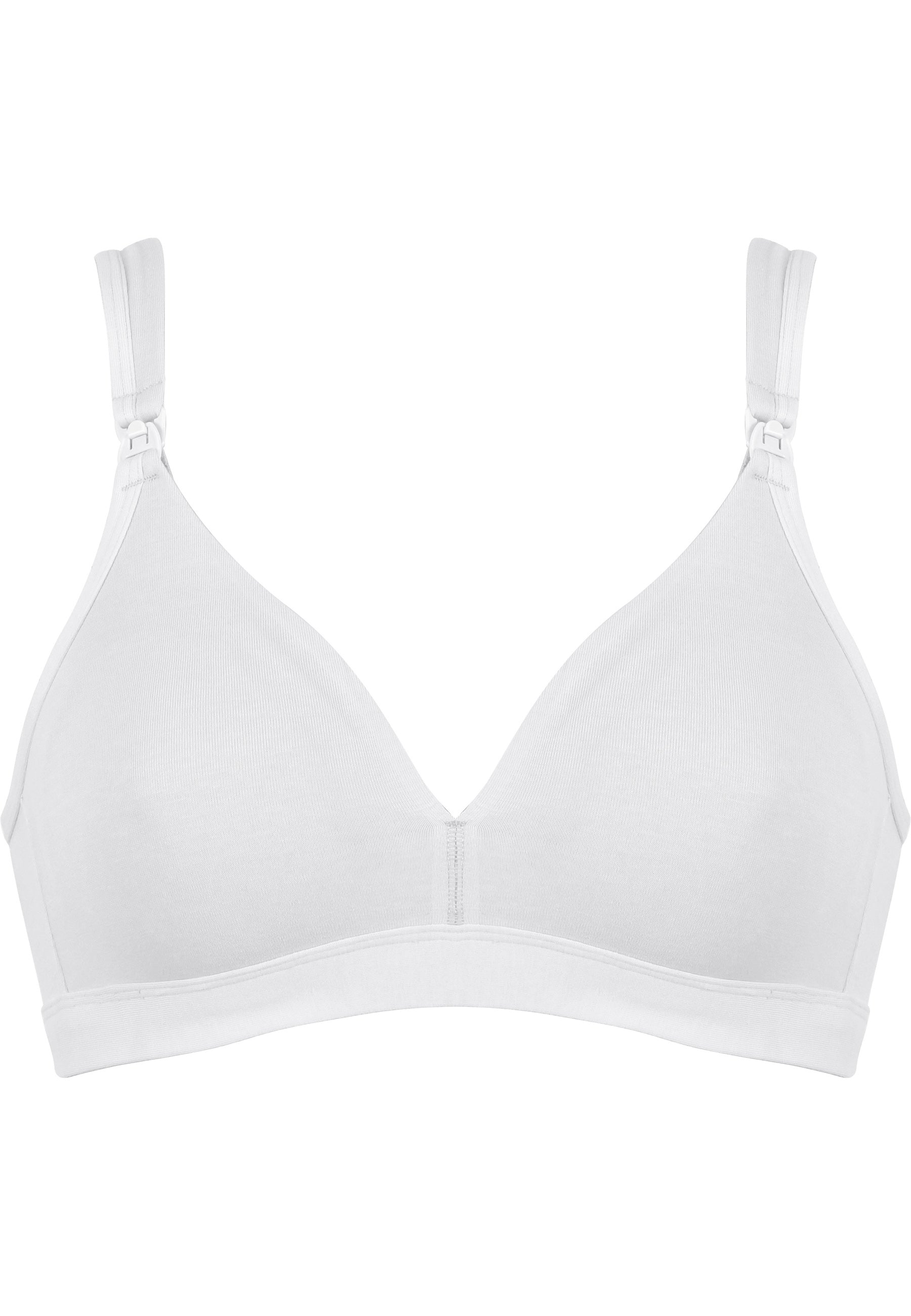 Cotton Nursing Bra - White