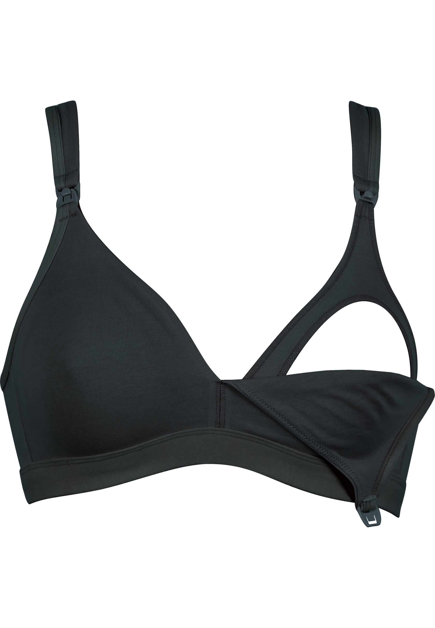 Cotton Nursing Bra - Black