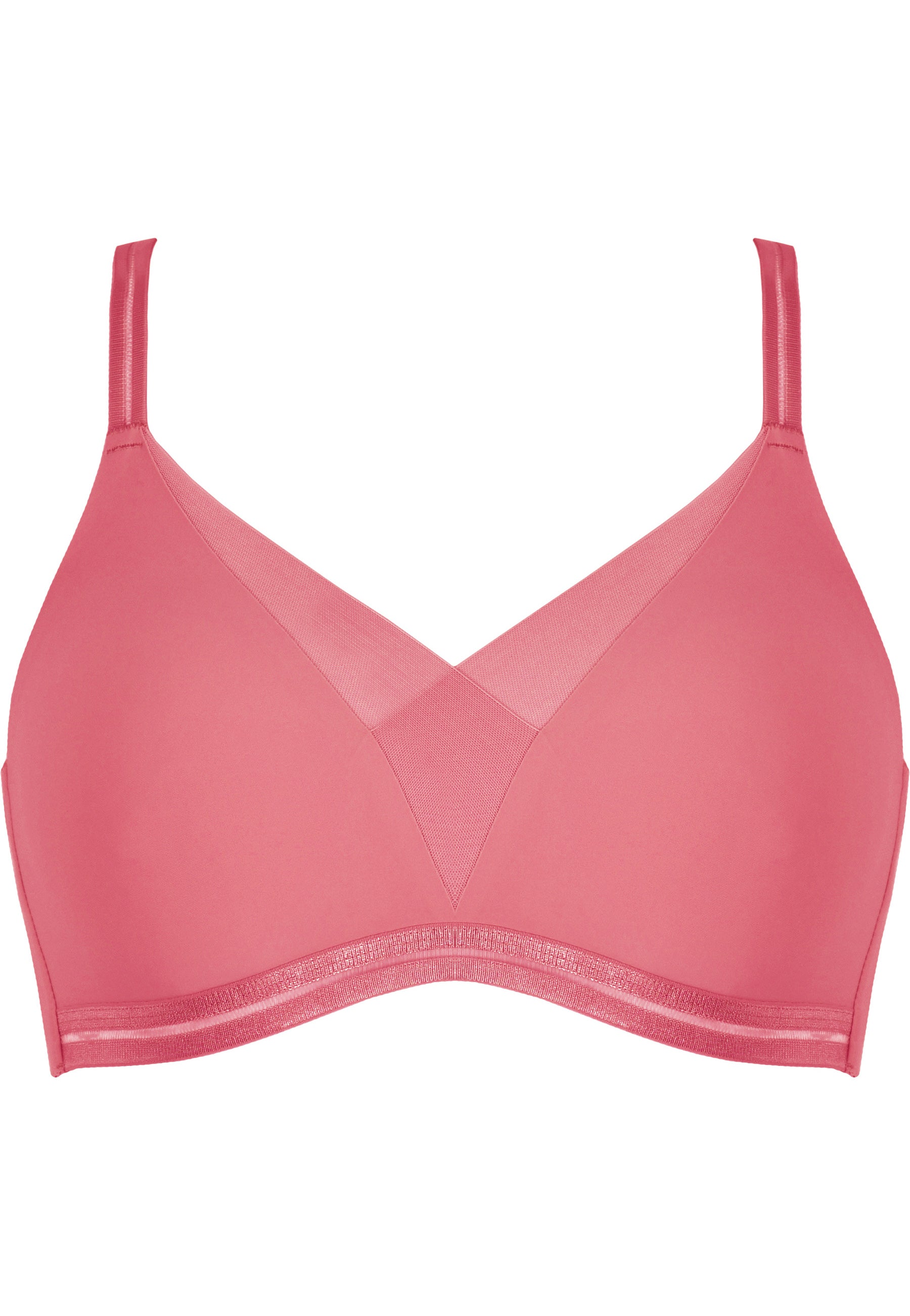 Soft Feel-Good Bra with Mesh Detail - Raspberry Mousse