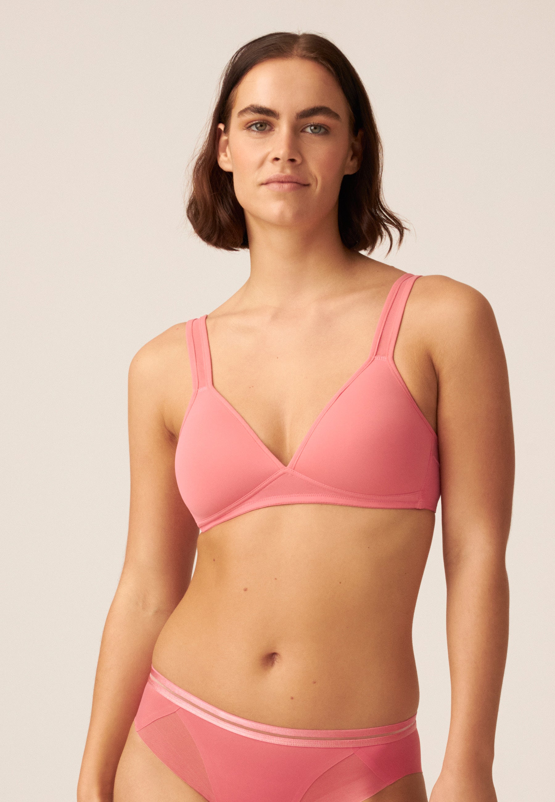 Soft Bra with Cup - Raspberry mousse